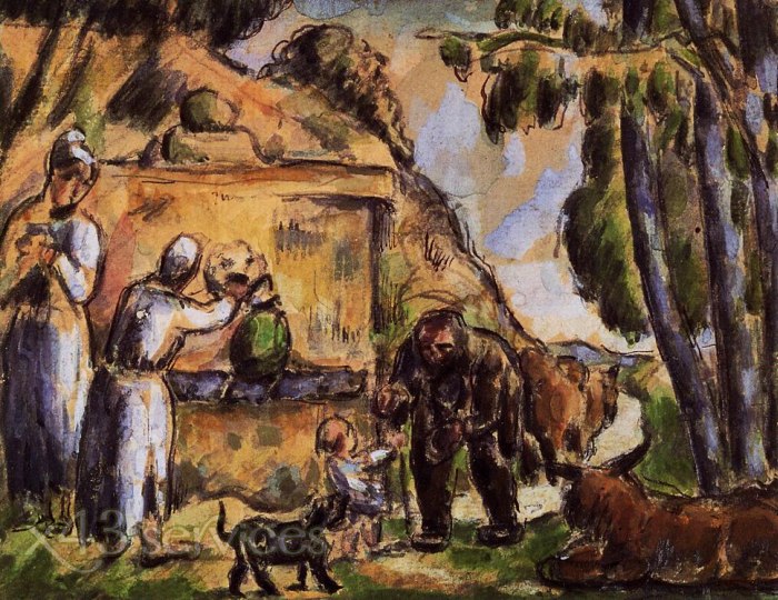 Paul Cezanne - Der Brunnen - The Fountain 2